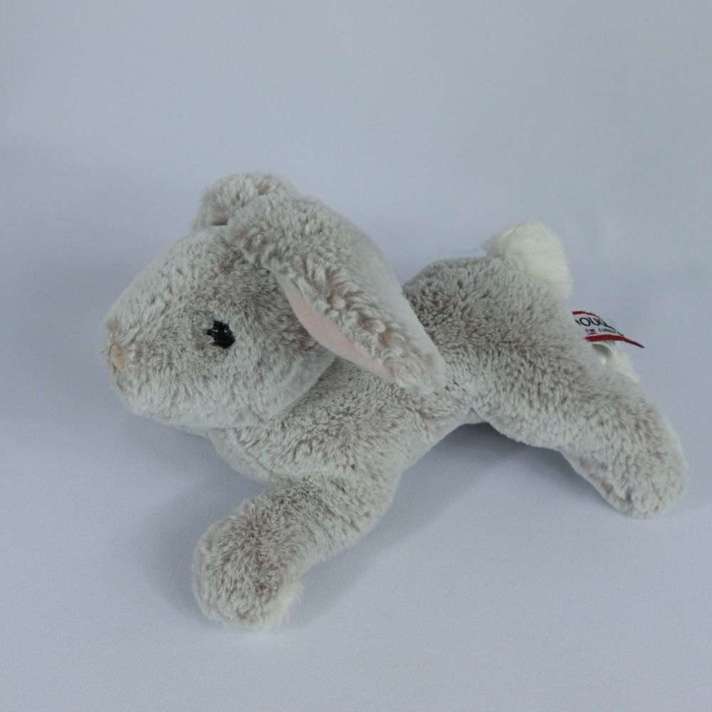 Douglas Cuddle Toys Bon Bon Floppy Bunny Rabbit Plush Stuffed Animal Gray 10"